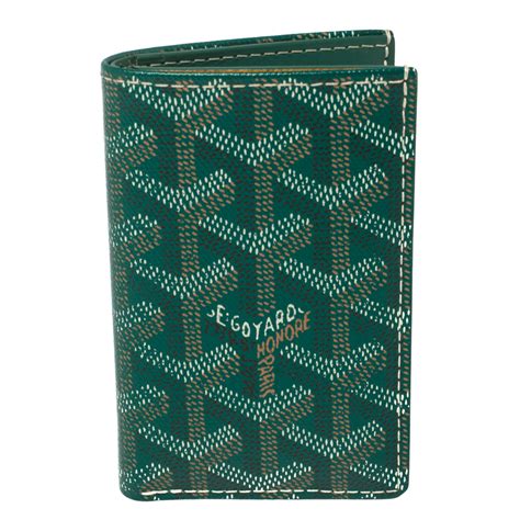 goyard saint pierre card holder green|GOYARD Goyardine Saint Pierre Card Holder Green.